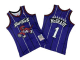 Toronto Raptors #1 Tracy Mcgrday Raptors 1 # Purple Big Dragon 98-99 Season Mitchell Retro Jersey Style 1