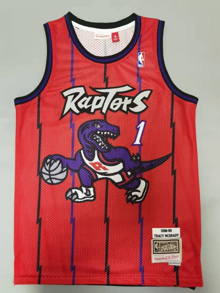 Toronto Raptors #1 Tracy Mcgrday Raptors 1# Retro - Red Style 2