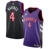Toronto Raptors #4 Scottie Barnes Unisex 202425 Swingman Jersey - Purple - Classic Edition