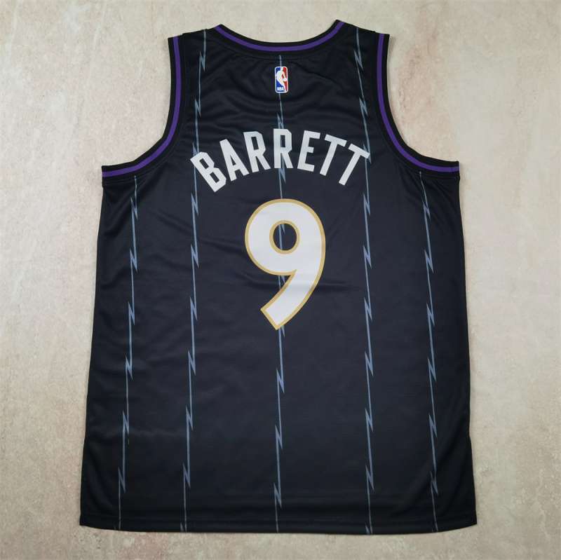 Toronto Raptors #9 RJ Barrett Hot Press Raptors 9 Black City Edition s-xxl Style 1