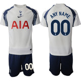 Tottenham Hotspur Custom 2025 26 White Home Soccer Jersey Suit