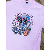 Trendy Skeleton Graphic Top
