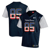 Troy Niklas 85 Striped Blue .1jpg College Football Jersey