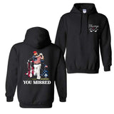Trum Golf You Missed 2024 Hoodie, Barstol Golf Flag Tee, Trum Second Assassination Attempt Shirt, Gift for Republican, Trum 2024 Hoodie