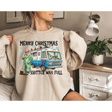 Trump 2024 Merry Christmas Shitter was full Sweatshirt, Merry Christmas, Christmas vibes, Donald Trump