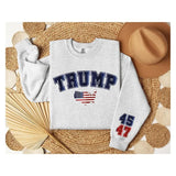 Trump 47 Crewneck Sweatshirt Trump Train Sweatshirt Trump 2024 Donald Trump 47th President Trump Sweater Awakened Patriot45-47 Shirt Fleece Hoodie