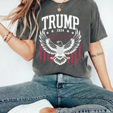 Trump Comfort Colors Shirt, Trump 2024 Shirt, Republican Shirt, Election, Gifts Collar Cotton Fabric Traditional Womenswear