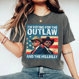 Trump Shirt, I'm Voting For The Outlaw And The Hillbilly 2024 Shirt, Trump Vance 2024 Shirt, Gifts for Trump Supporter, Full Size