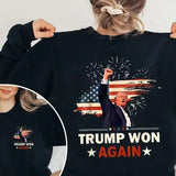 Trump Won Again Shirt, Trump T-Shirt, Election Shirt, Trump 2024 Shirt, Republican Shirt, Trump 47th President, Make America Great Again
