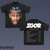 Tyler The Creator IGOR Tshirt,  Double Sided Prints Vintage Bootleg T-Shirt,Tyler the creator printed t-shirt, Cotton Casual Crew Neck Black Menswear Tshirt Crewneck, T-Shirt For Unisex , Gift For Men Top Underwear