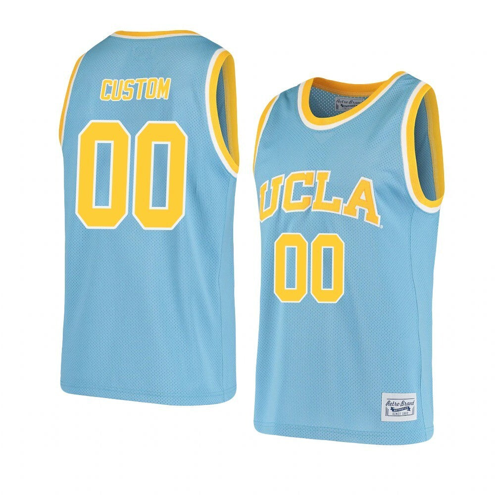 UCLA Bruins Custom Alumni Basketball Original Retro Jersey Blue