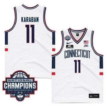 UConn Huskies #11 Alex Karaban 2024 National Champions Patch