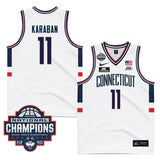 UConn Huskies #11 Alex Karaban 2024 National Champions Patch