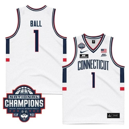 UConn Huskies #1 Solomon Ball 2024 National Champions Patch