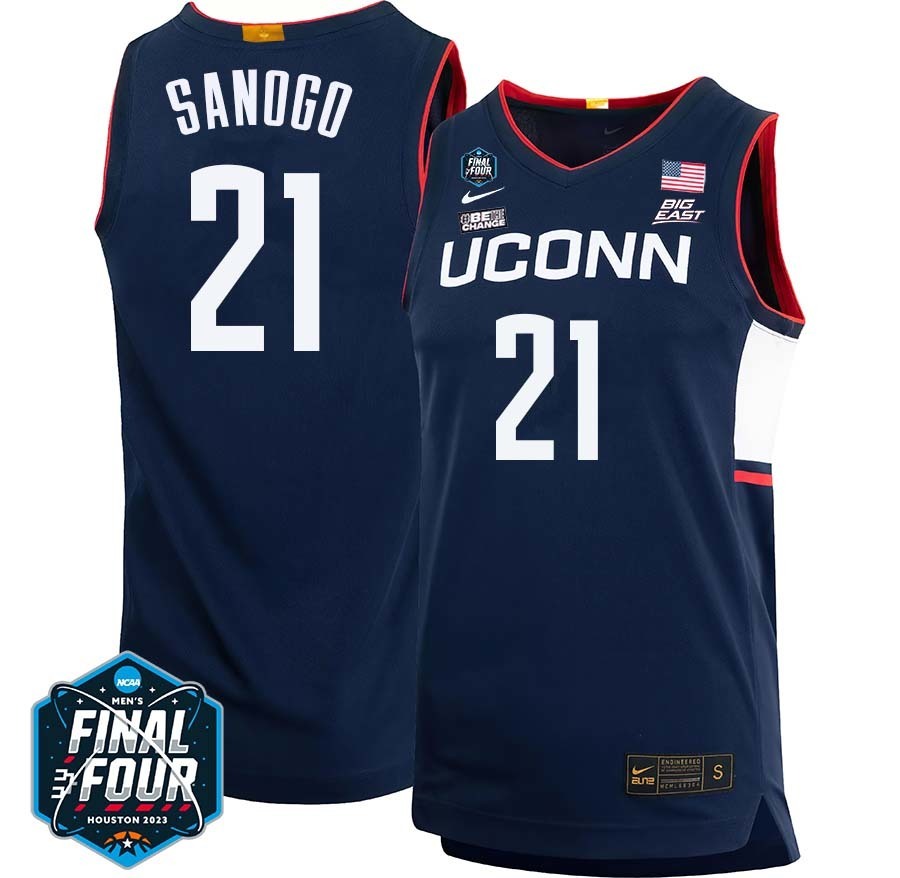 UConn Huskies #21 Adama Sanogo 2023 Final Four College Basketball Limited Jersey – Navy