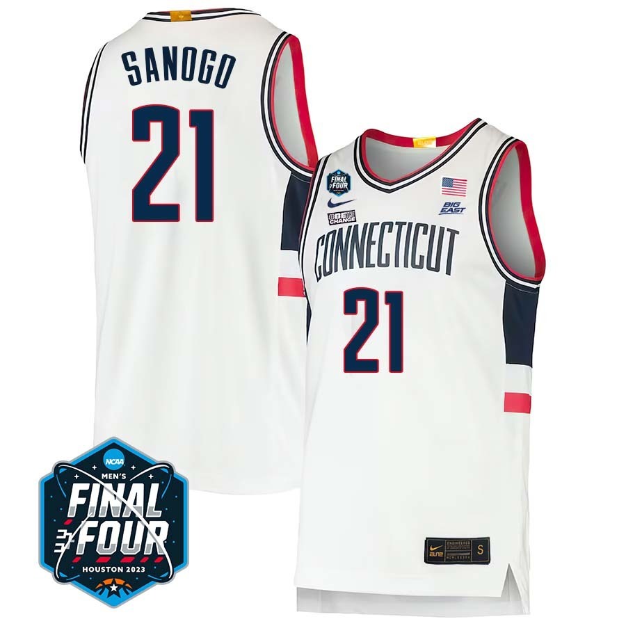 UConn Huskies #21 Adama Sanogo 2023 Final Four College Basketball Limited Jersey – White