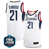UConn Huskies #21 Adama Sanogo 2023 Final Four College Basketball Limited Jersey – White Home