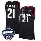 UConn Huskies #21 Adama Sanogo 2023 National Champions College Basketball Limited Jersey – Black