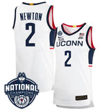 UConn Huskies #2 Tristen Newton 2023 National Champions College Basketball Limited Jersey – White Home