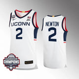 UConn Huskies #2 Tristen Newton 2024 NCAA Men's Basketball National Champions White