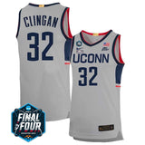 UConn Huskies #32 Donovan Clingan 2023 Final Four College Basketball Limited Jersey – Gray