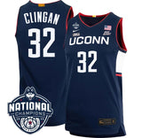 UConn Huskies #32 Donovan Clingan 2023 National Champions College Basketball Limited Jersey – Navy