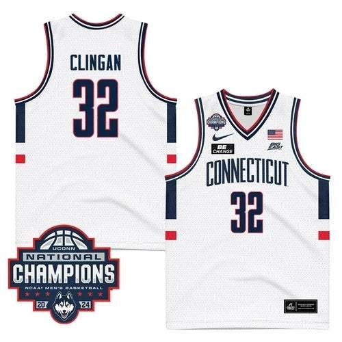 UConn Huskies #32 Donovan Clingan 2024 National Champions Patch