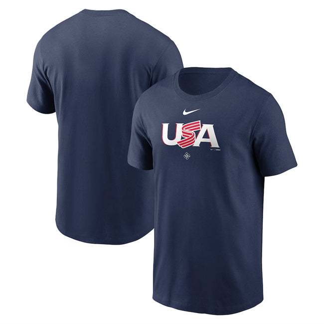 USA Baseball Navy World Baseball Classic Wordmark T-Shirt