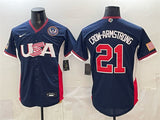 USA Baseball #21 Pete Crow-Armstrong Navy 2026 World Baseball Classic United