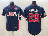 USA Baseball #29 Tarik Skubal Navy 2026 World Baseball Classic United States