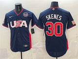 USA Baseball #30 Paul Skenes Navy 2026 World Baseball Classic United States