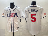 USA Baseball #5 Ernie Clement White 2026 World Baseball Classic 26 World Cup