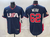 USA Baseball #62 Logan Webb White 2026 World Baseball Classic 26 World Cup