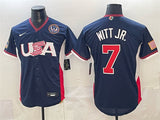 USA Baseball #7 Bobby Witt Jr. Navy 2026 World Baseball Classic United States