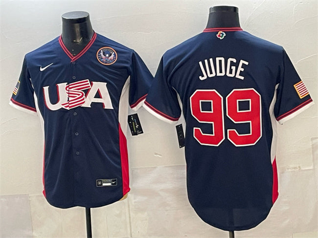 USA Baseball #99 Aaron Judge Navy 2026 World Baseball Classic United States 250th
