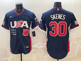 USA Baseball x Undefeated #30 Paul Skenes Navy 2026 World Baseball 26 World Cup