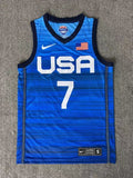 USA Dream Team 14 #7 Durant Tokyo Olympics Team USA Blue Style 4