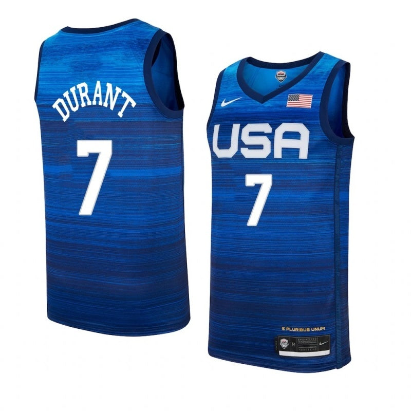 USA Dream Team 14 #7 Durant Tokyo Olympics Team USA Blue Style 5
