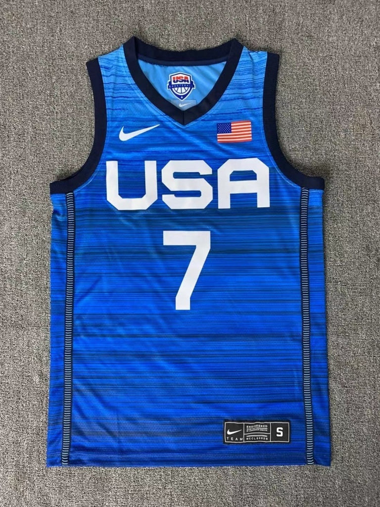 USA Dream Team 14 #7 Durant Tokyo Olympics Team USA Blue Style 9