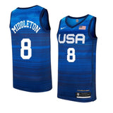 USA Dream Team 14 #8 Middleton Tokyo Olympics Team USA Blue Style 2
