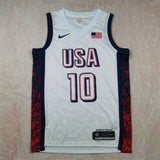 USA #10 Jayson Tatum Hot Press Dream Team 16 White s-xxl Style 2