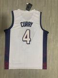 USA #4 Curry Team USA 4 White Style 1