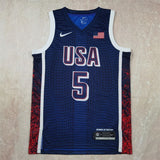 USA #5 Anthony Edwards Hot Press Dream Team 16 Navy Striped 6 # s-xxl Style 2