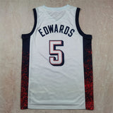 USA #5 Anthony Edwards Hot Press Dream Team 16 White s-xxl Style 1