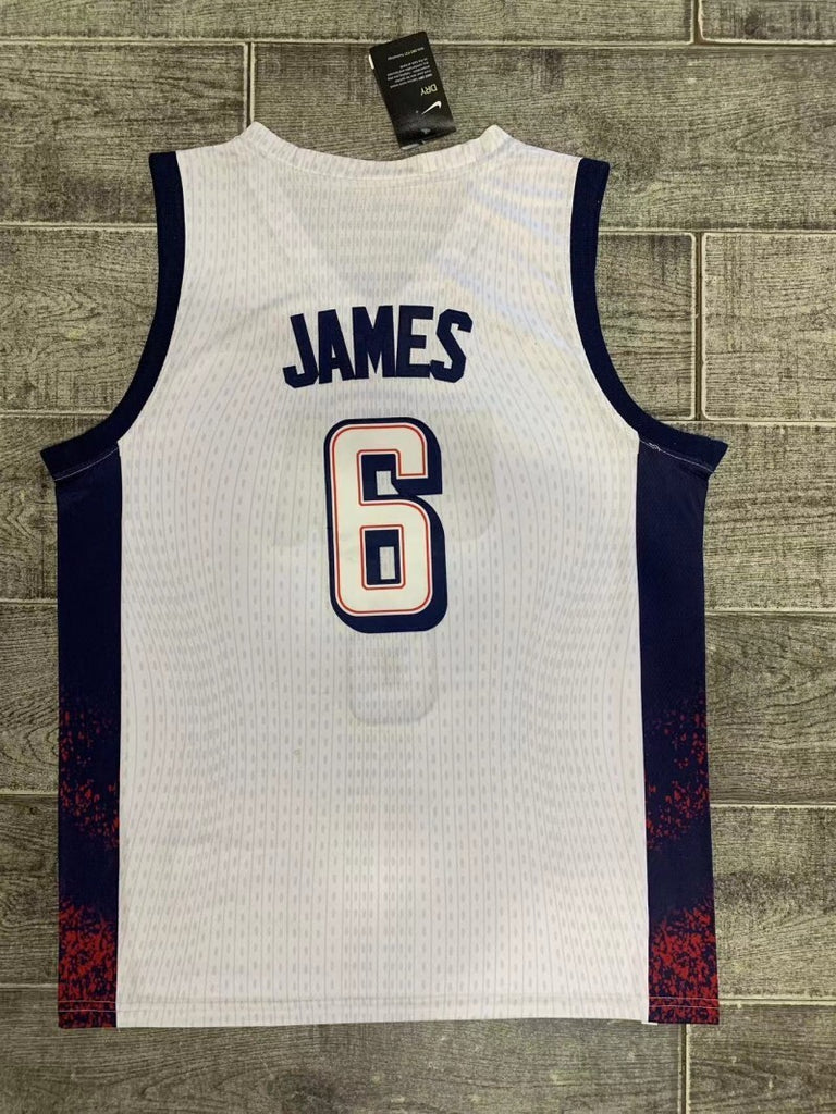 USA #6 James Team USA 6 White Style 1