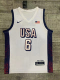 USA #6 James Team USA 6 White Style 2