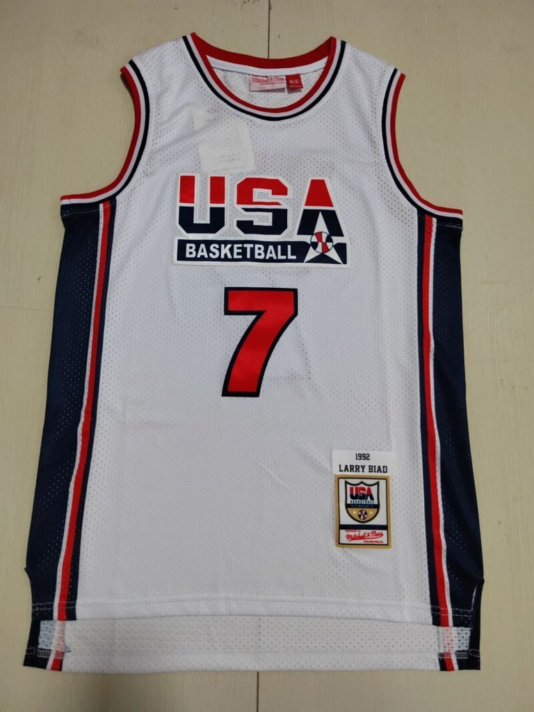 USA #7 Bird Dream Team 1 White 7 Retro s-xxl Style 2