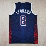 USA #8 Kawhi Leonard Hot Press Dream Team 16 Navy Striped 6 # s-xxl Style 1