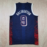 USA #9 Tyrese Haliburton Hot Press Dream Team 16 Navy Striped 6 # s-xxl Style 1