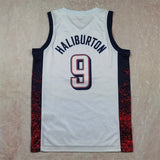USA #9 Tyrese Haliburton Hot Press Dream Team 16 White s-xxl Style 1